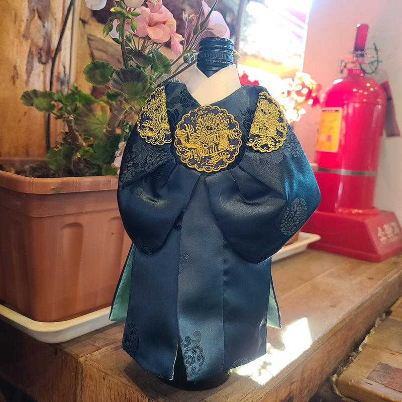 Korean Traditional King Hanbok Wine Bottle Cover