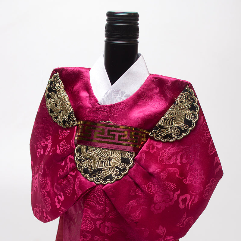 Korean Traditional King Hanbok Wine Bottle Cover