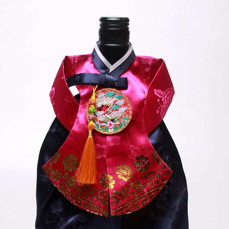 Korean Traditional Queen Hanbok Wine Bottle Cover