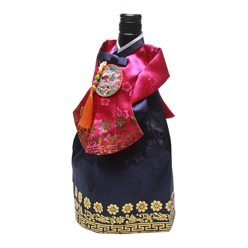 Korean Traditional Queen Hanbok Wine Bottle Cover