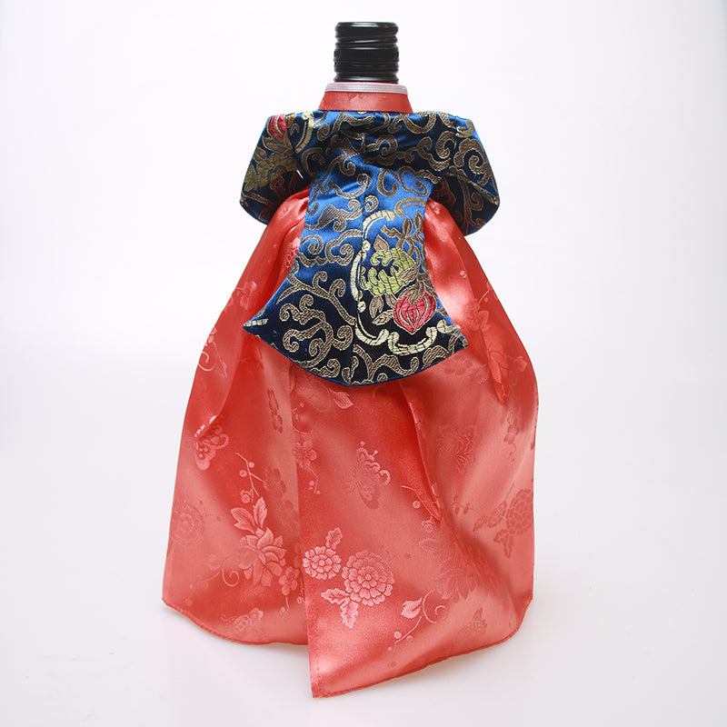 Korean Traditional Queen Hanbok Wine Bottle Cover