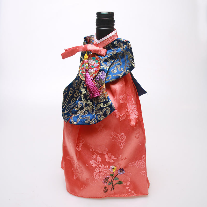 Korean Traditional Queen Hanbok Wine Bottle Cover