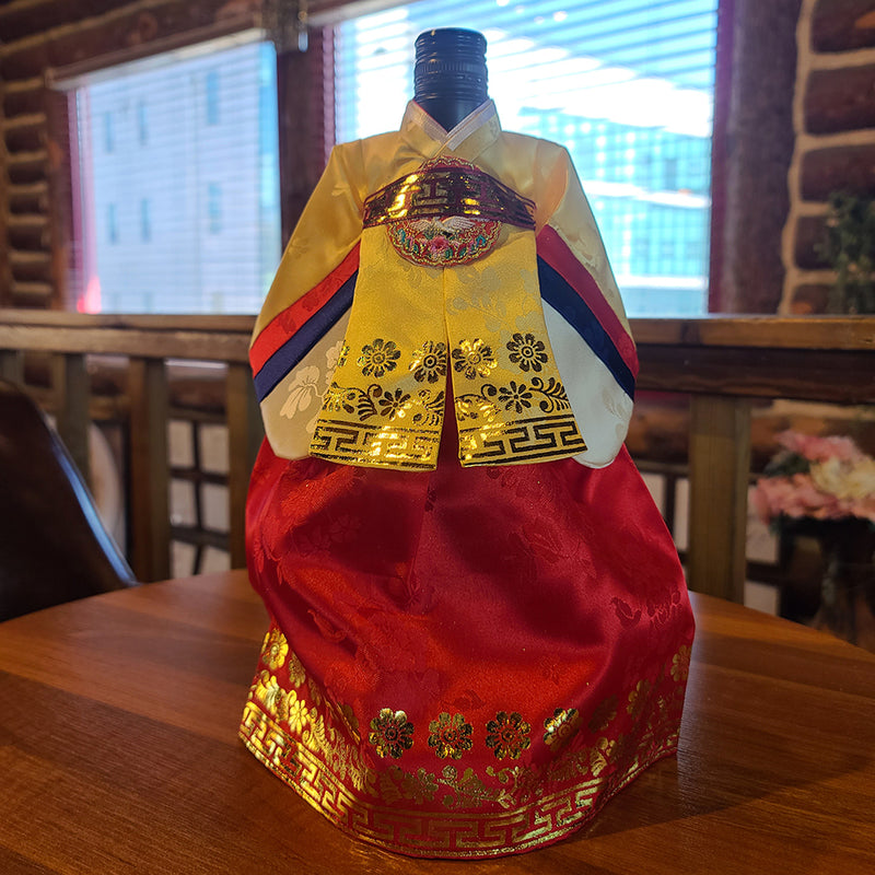 Korean Traditional Queen Hanbok Wine Bottle Cover