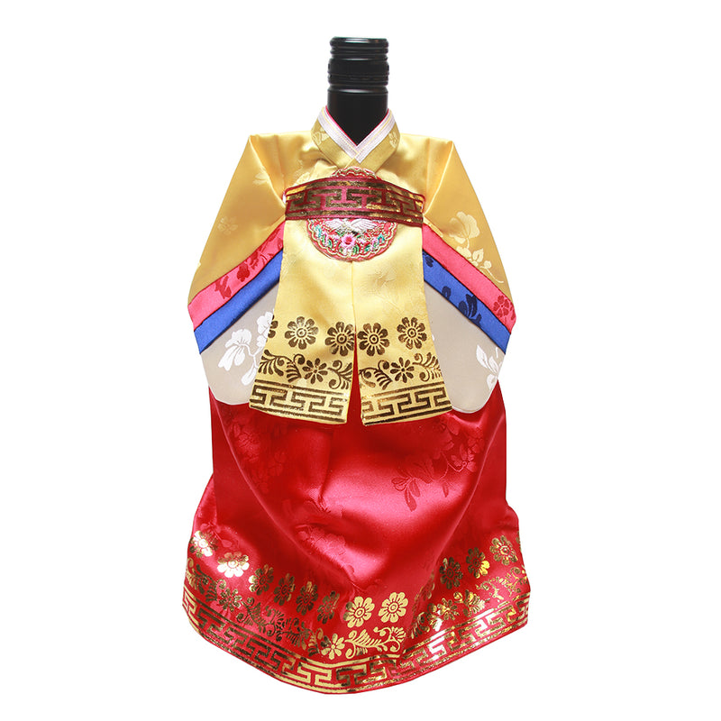 Korean Traditional Queen Hanbok Wine Bottle Cover